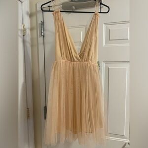 ASOS Cream Mesh Dress